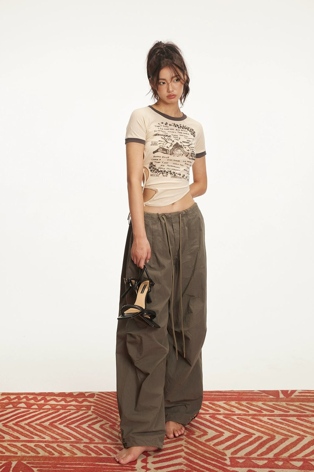 Autumn Retro Low Rise Cargo Pants