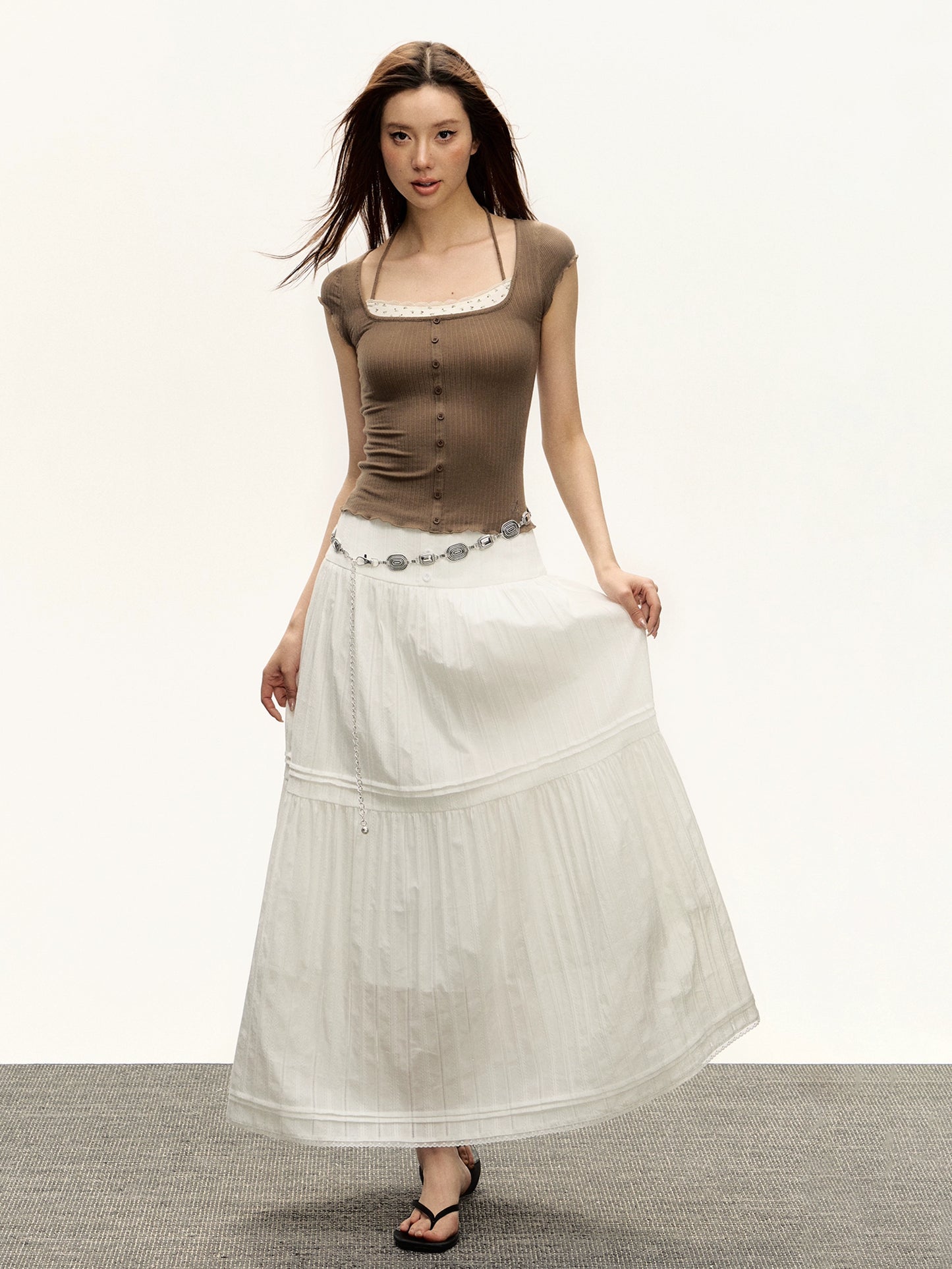 Arabella Retro Midi Skirt