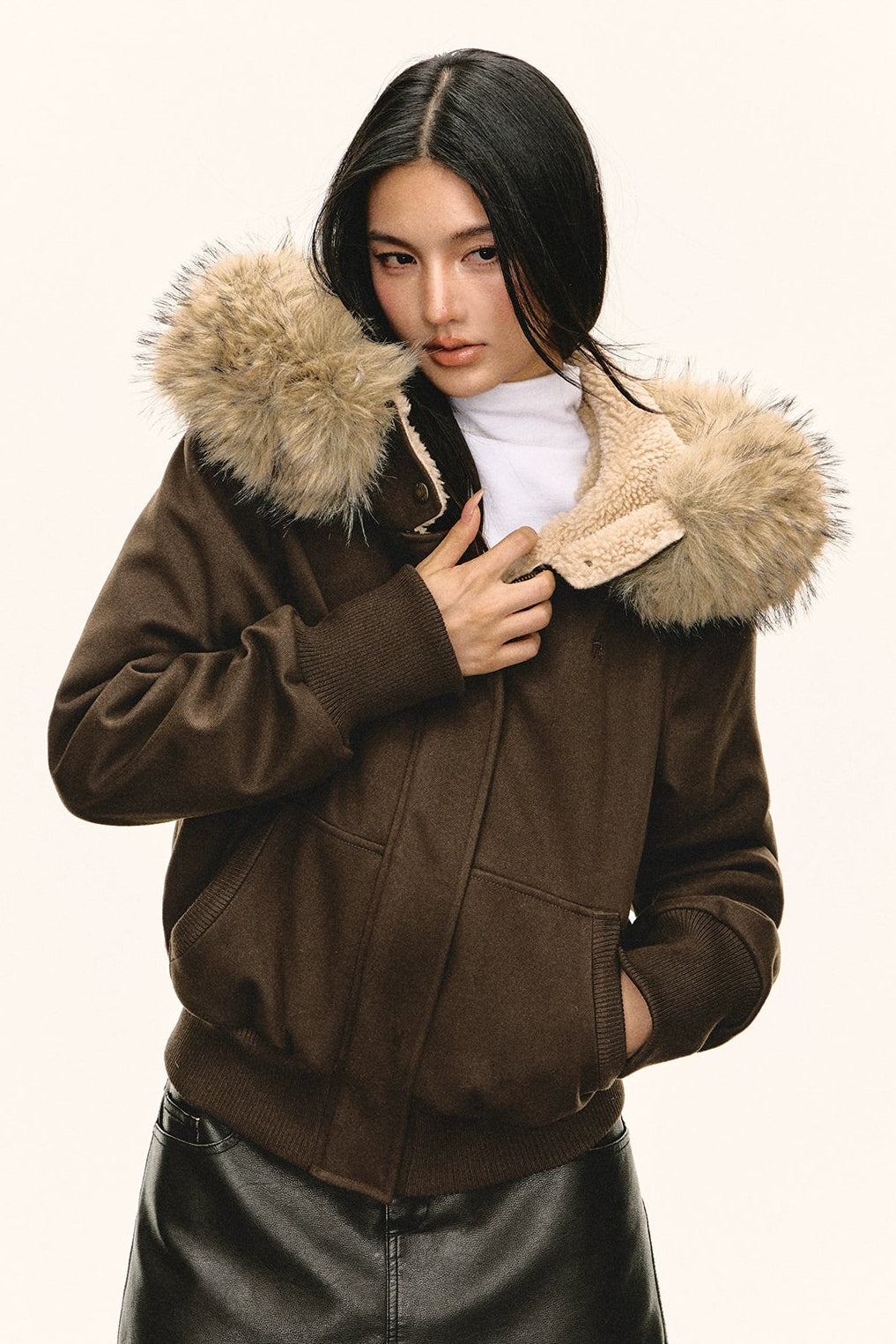 Miley Retro Fur Collar Jacket