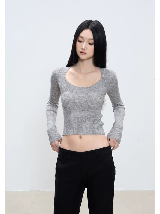 Siena Ribbed Scoop-Neck Knit Top