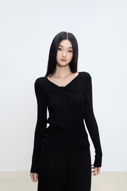 Mila Twist Front Knit Top