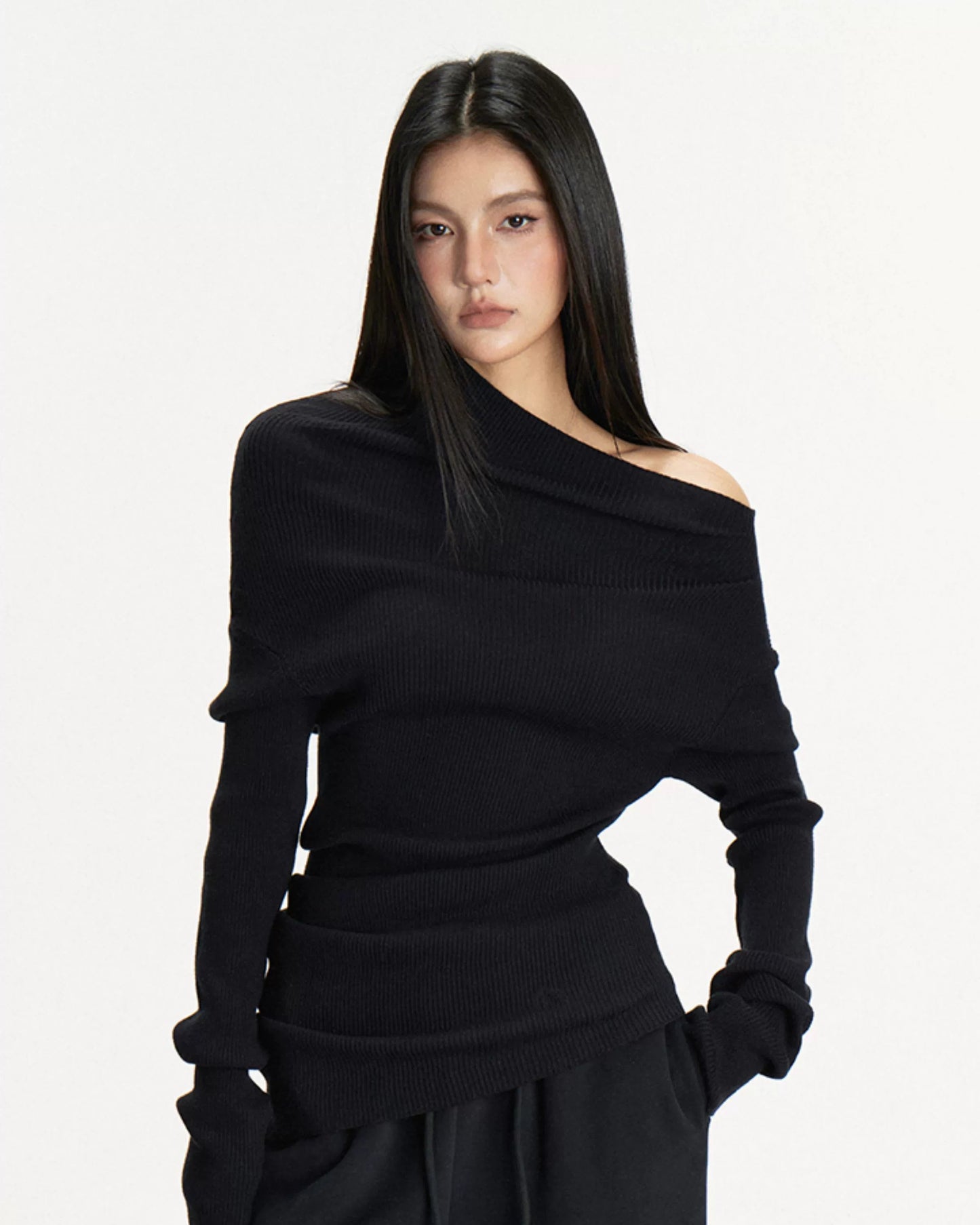 Anna Asymmetrical Knit Sweater