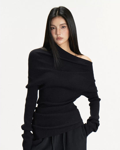Anna Asymmetrical Knit Sweater
