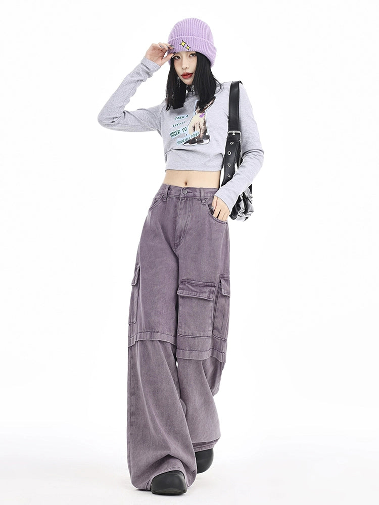 Aurelia Wide-Leg Cargo Jeans