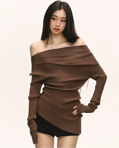 Anna Asymmetrical Knit Sweater