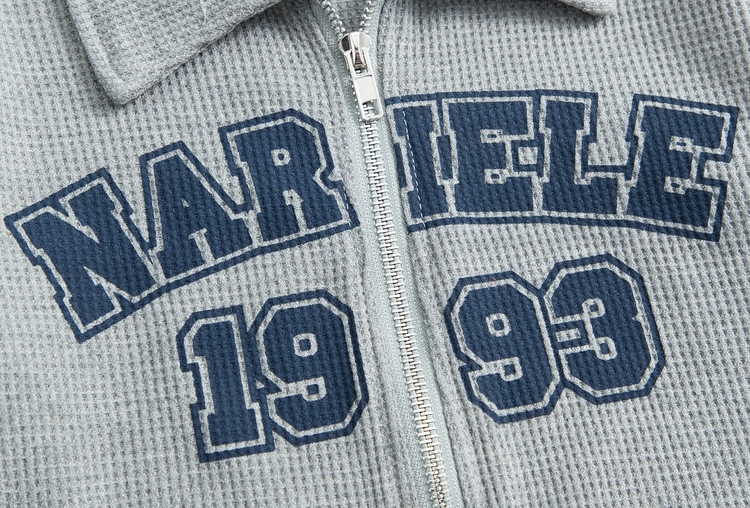 Narele Zip-Up Ribbed Tee