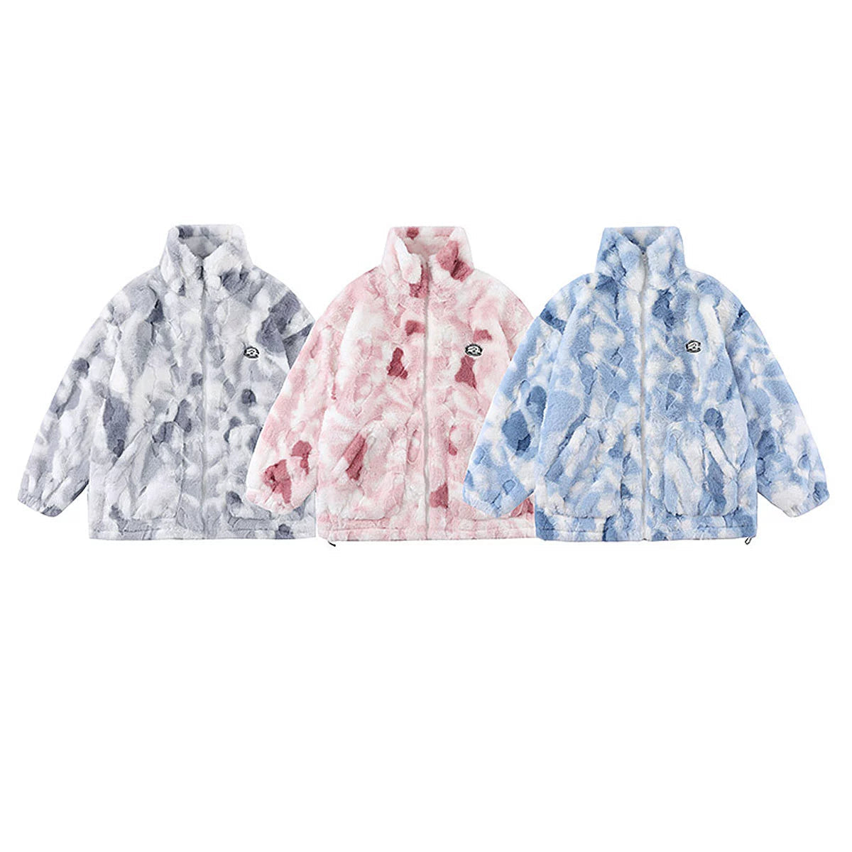 Clara Fluffy Pattern Zip Jacket