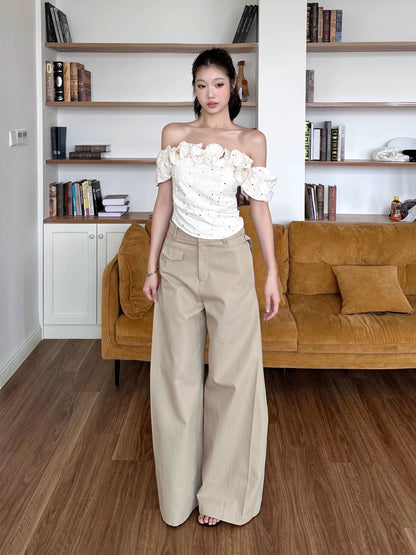 Sofia Ruffle Dot Off-Shoulder Top