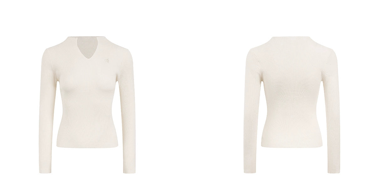 Bianca V Long Sleeve Knitted Sweater