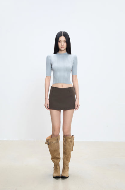 Eunji Ribbed Knit Top