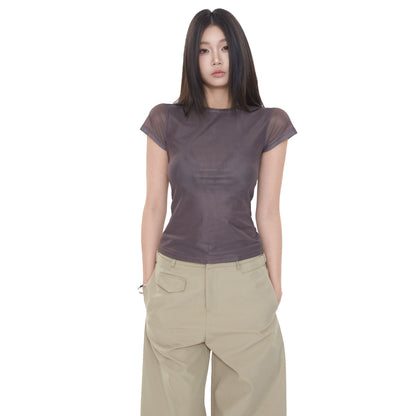 Lina Sheer Fitted Tee
