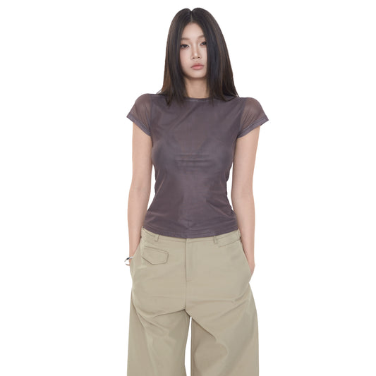 Lina Sheer Fitted Tee