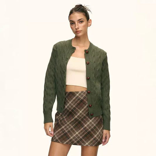 Evelyn Forest Knit Cardigan