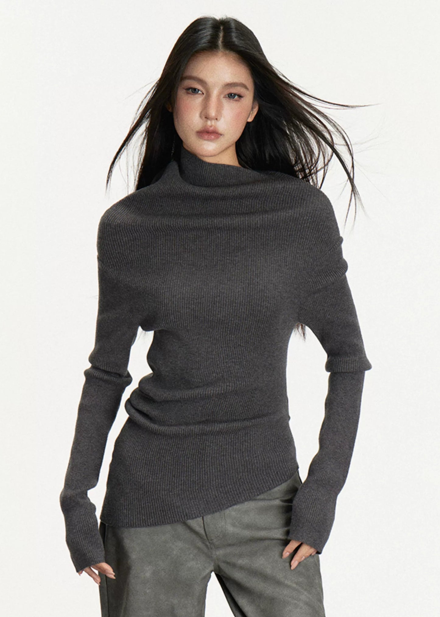 Anna Asymmetrical Knit Sweater