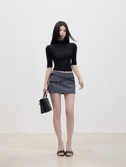 Ivy Mock Neck Fitted Top