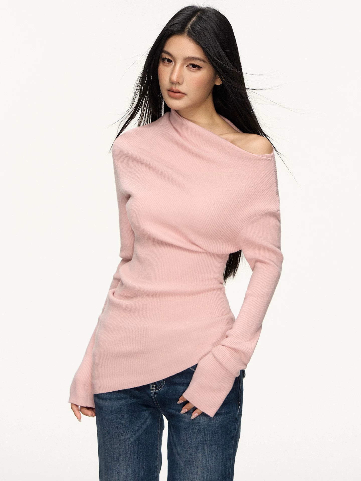 Anna Asymmetrical Knit Sweater