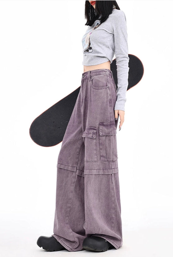 Aurelia Wide-Leg Cargo Jeans