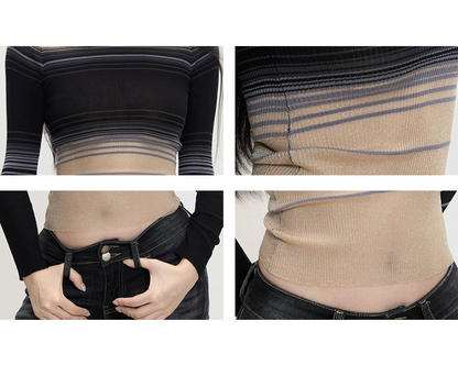 Aria Sheer Gradient Knit Top