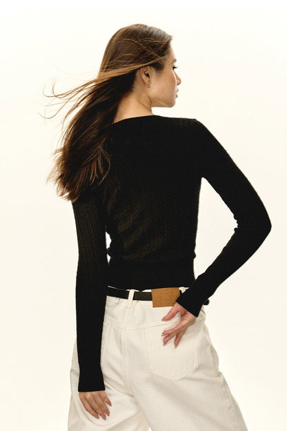 Eden Retro Knitted Cardigan Sweater