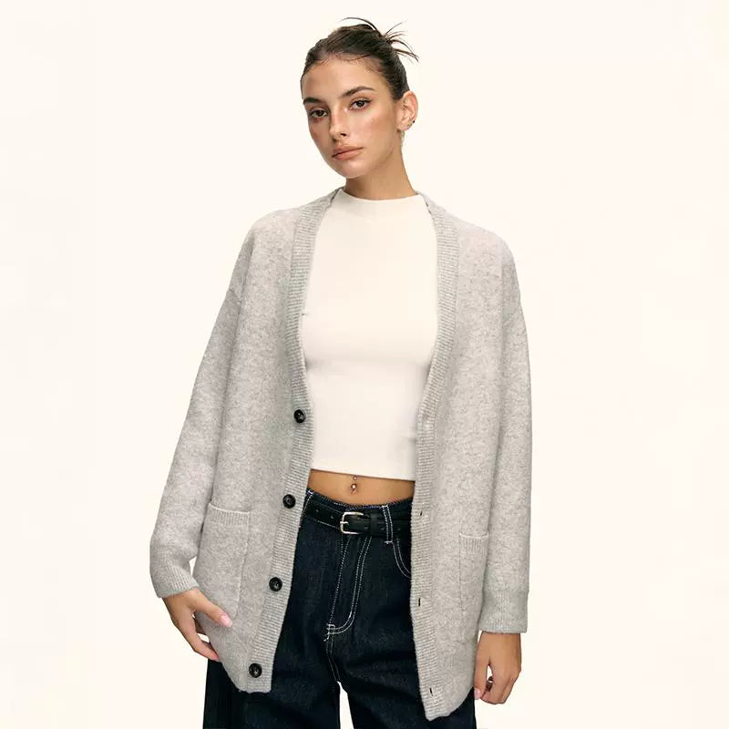 Elara Soft Knit Button Cardigan