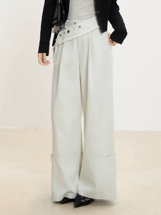 Isla Layered Detail Wide-Leg Pants