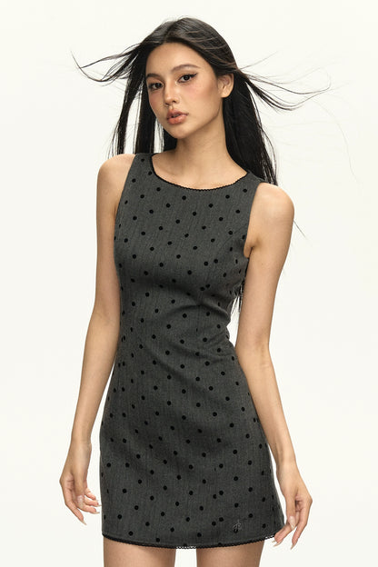 Hallie Vintage Polka Dot Mini Dress