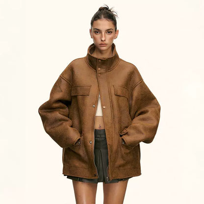 Sable Oversized Shearling Jacket