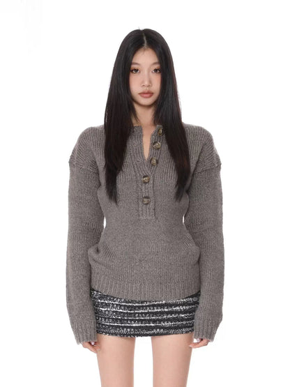 Kaela Buttoned Knit Sweater