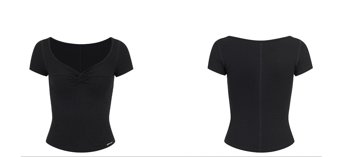 Amy V-Neck Retro Sleeve T-Shirt