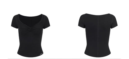 Amy V-Neck Retro Sleeve T-Shirt