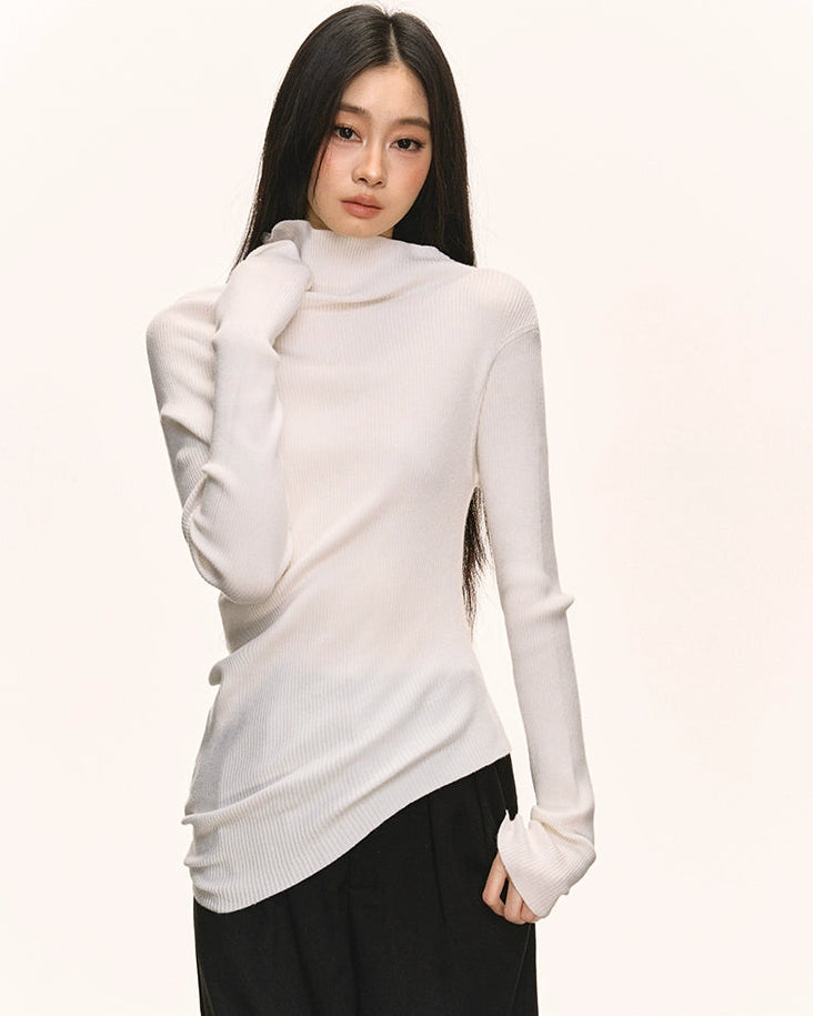 Anna Asymmetrical Knit Sweater