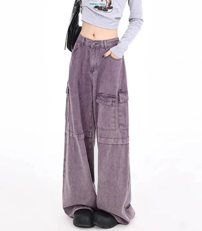 Aurelia Wide-Leg Cargo Jeans