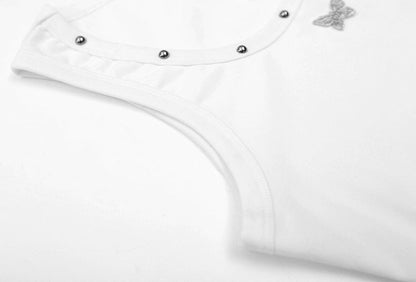 Luxe Butterfly Studded Tank Top