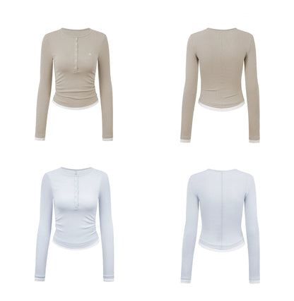 Jade Knit Double Long Sleeve T-Shirt