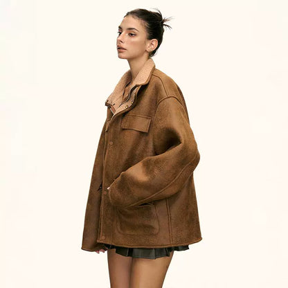 Sable Oversized Shearling Jacket