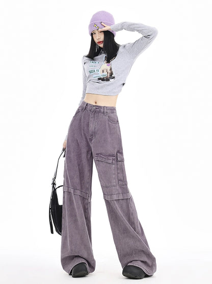 Aurelia Wide-Leg Cargo Jeans