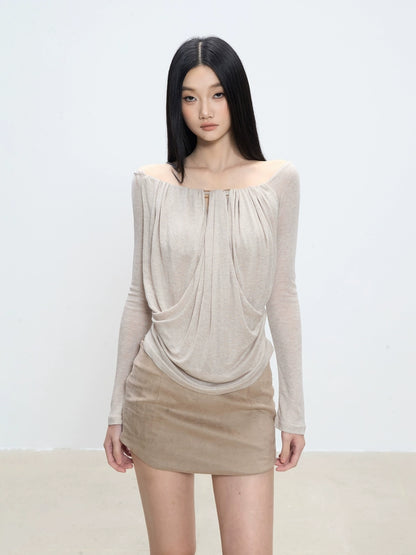 Sena Draped Gathered Top