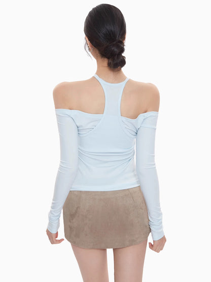 Celia Off-Shoulder Halter Top