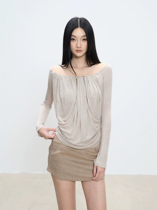 Sena Draped Gathered Top