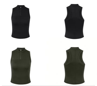 Aitana Half Zipper Vest Top