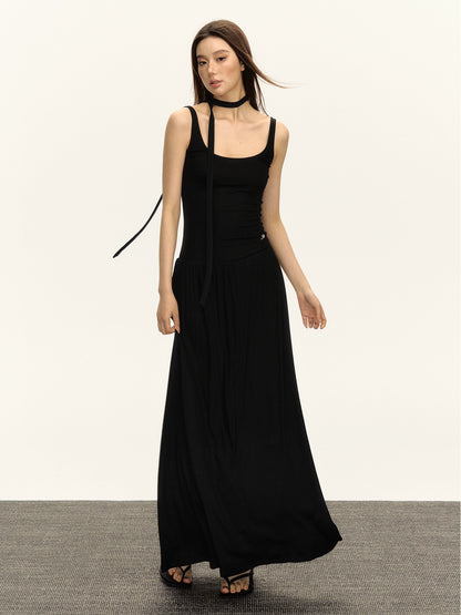 Kayla Retro Halterneck Slip Maxi Dress