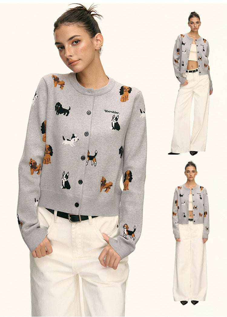 Marley Puppy Parade Knit Cardigan