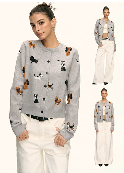 Marley Puppy Parade Knit Cardigan