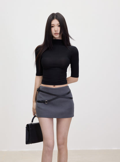 Ivy Mock Neck Fitted Top