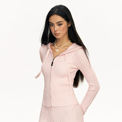 Rosie Vintage Knit Zip Hoodie