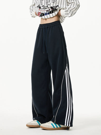 Velour Stripe Relaxed Sweatpants