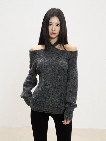 Alina Off-Shoulder Crisscross Sweater