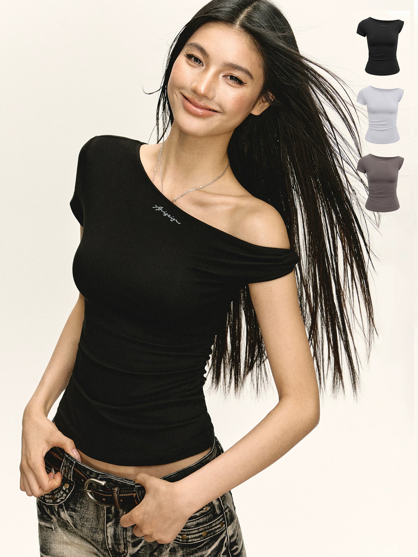 Bonnie A Shoulder Short Sleeve T-Shirt