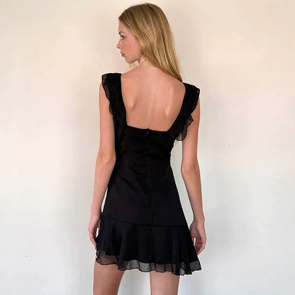 Elowen Ruffle Bow Mini Dress