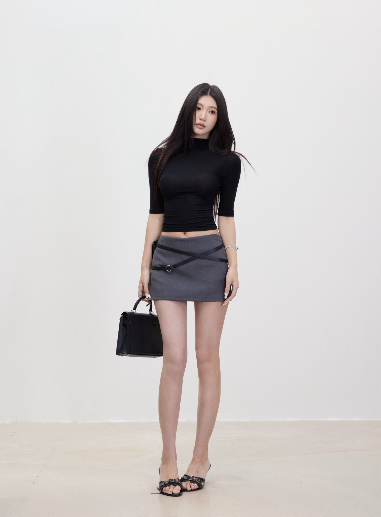 Ivy Mock Neck Fitted Top